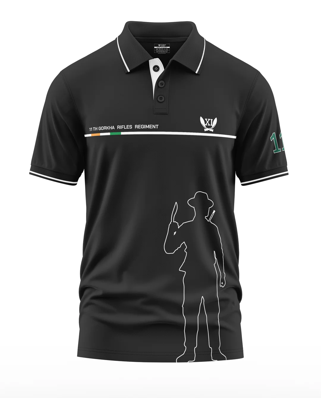 11Th Gorkha Rifles Polo Collar T-Shirt - Image 2