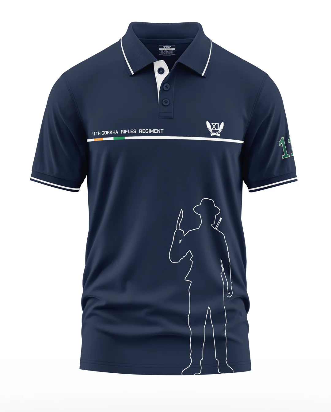 11Th Gorkha Rifles Polo Collar T-Shirt - Image 4