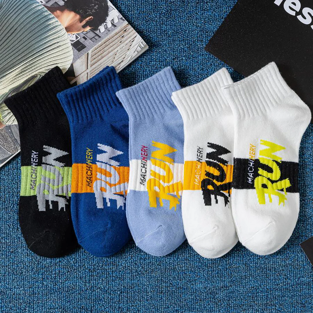 5 Pairs Ankle Athletic Socks Combo - Image 3