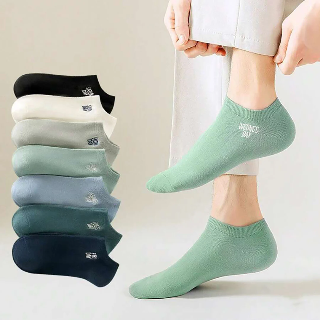 7-Pair Breathable Invisible Short Socks Combo - Image 3