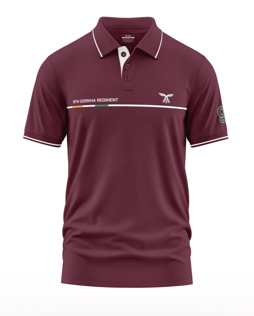 9Th Gorkha Regiment India Polo Collar T-Shirt - Image 5