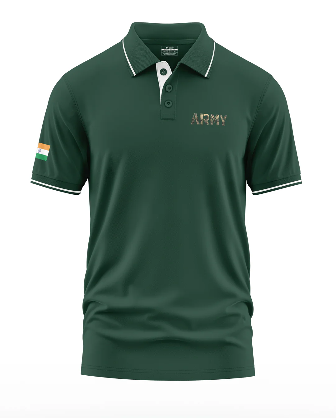 Army Style Designer Polo Collar T-Shirt