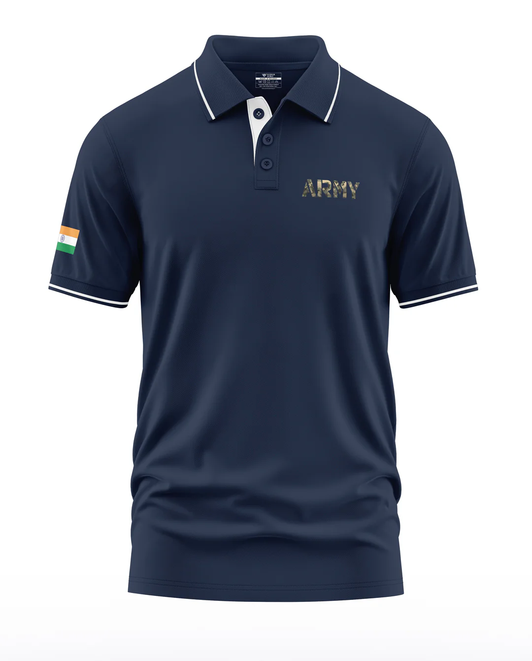 Army Style Designer Polo Collar T-Shirt - Image 3