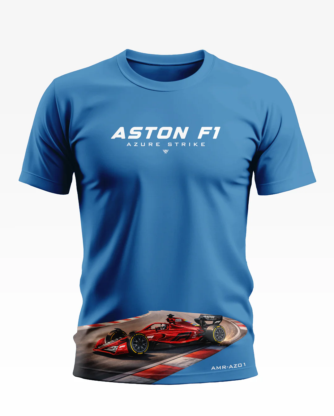 Aston F1 Azure Strike Soft Cotton T-shirt - Image 3