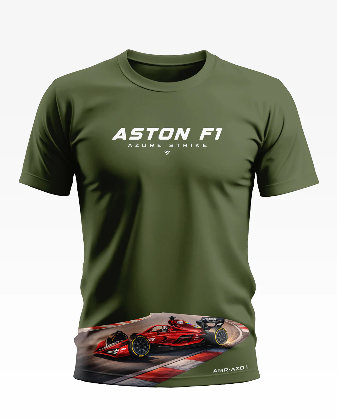 Aston F1 Azure Strike Soft Cotton T-shirt - Image 4