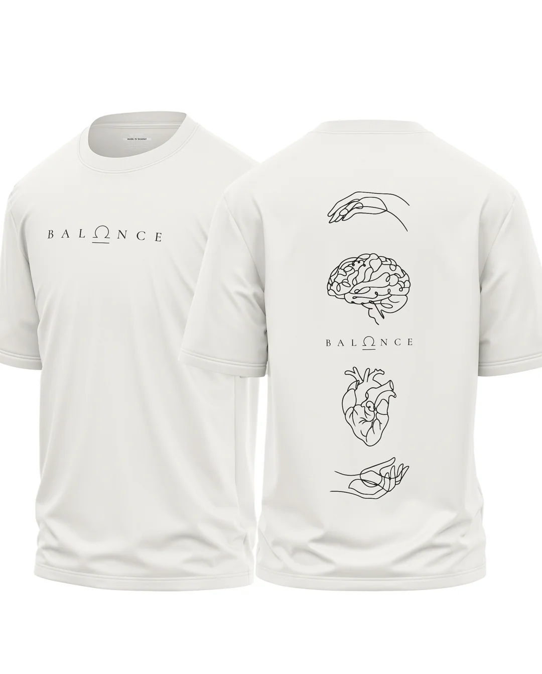 Balance Mind And Heart Cotton Oversized T-Shirt