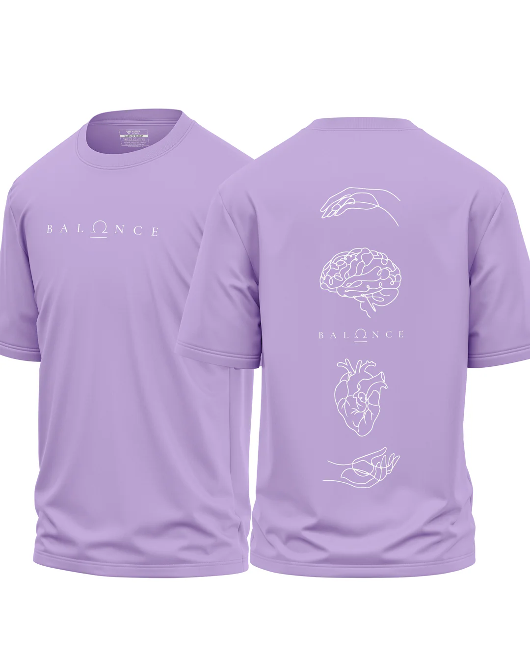 Balance Mind And Heart Cotton Oversized T-Shirt - Image 4