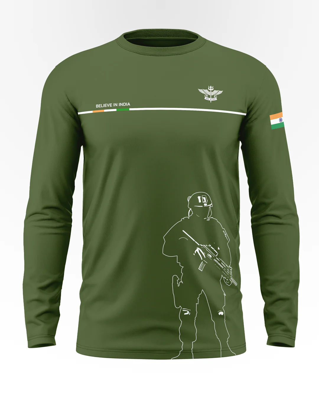 Believe In India Cotton Full Sleeve T-shirt - Image 3