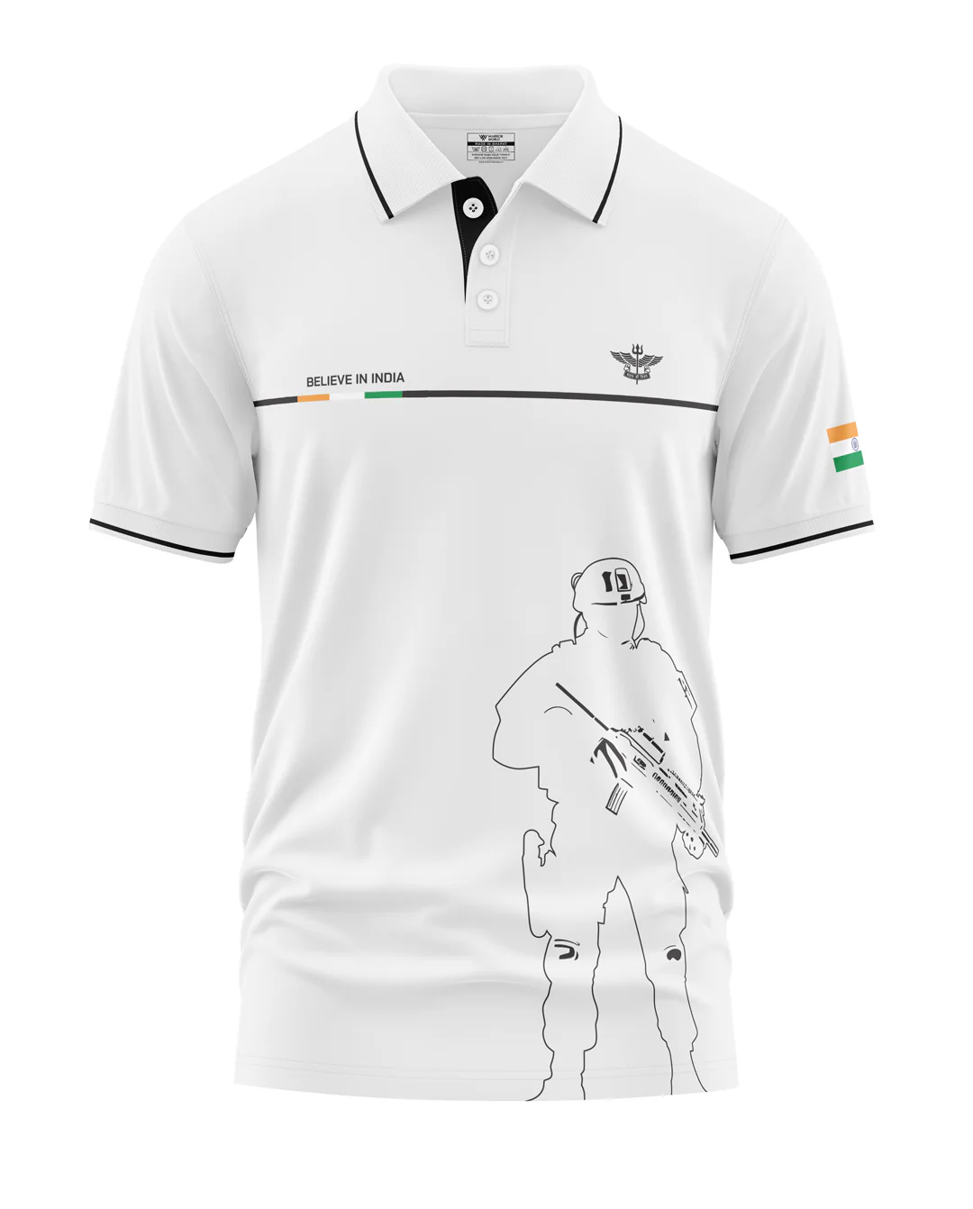 Believe In India Polo Collar T-Shirt