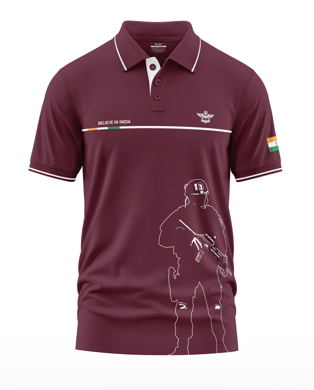 Believe In India Polo Collar T-Shirt - Image 5