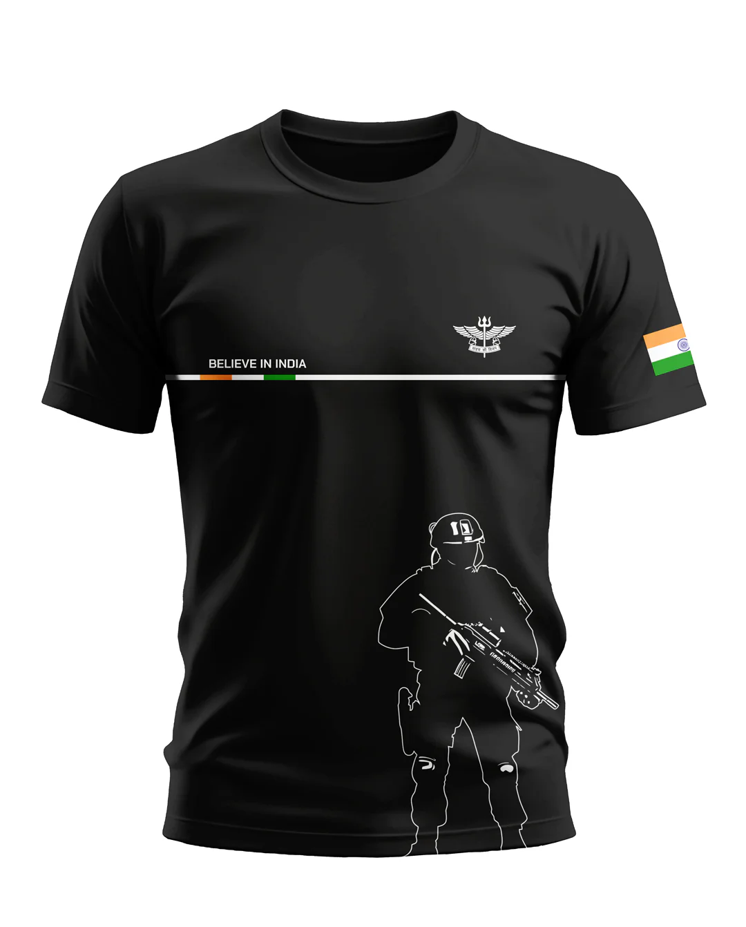 Believe In India Style Soft Cotton T-shirt - Image 2