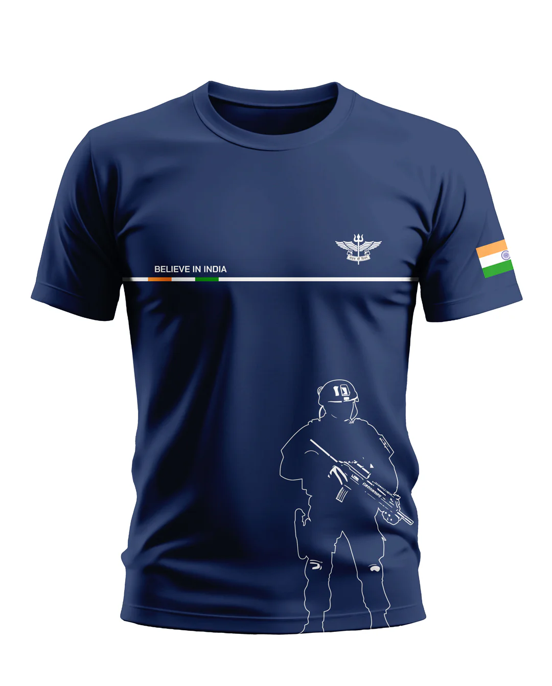 Believe In India Style Soft Cotton T-shirt - Image 5