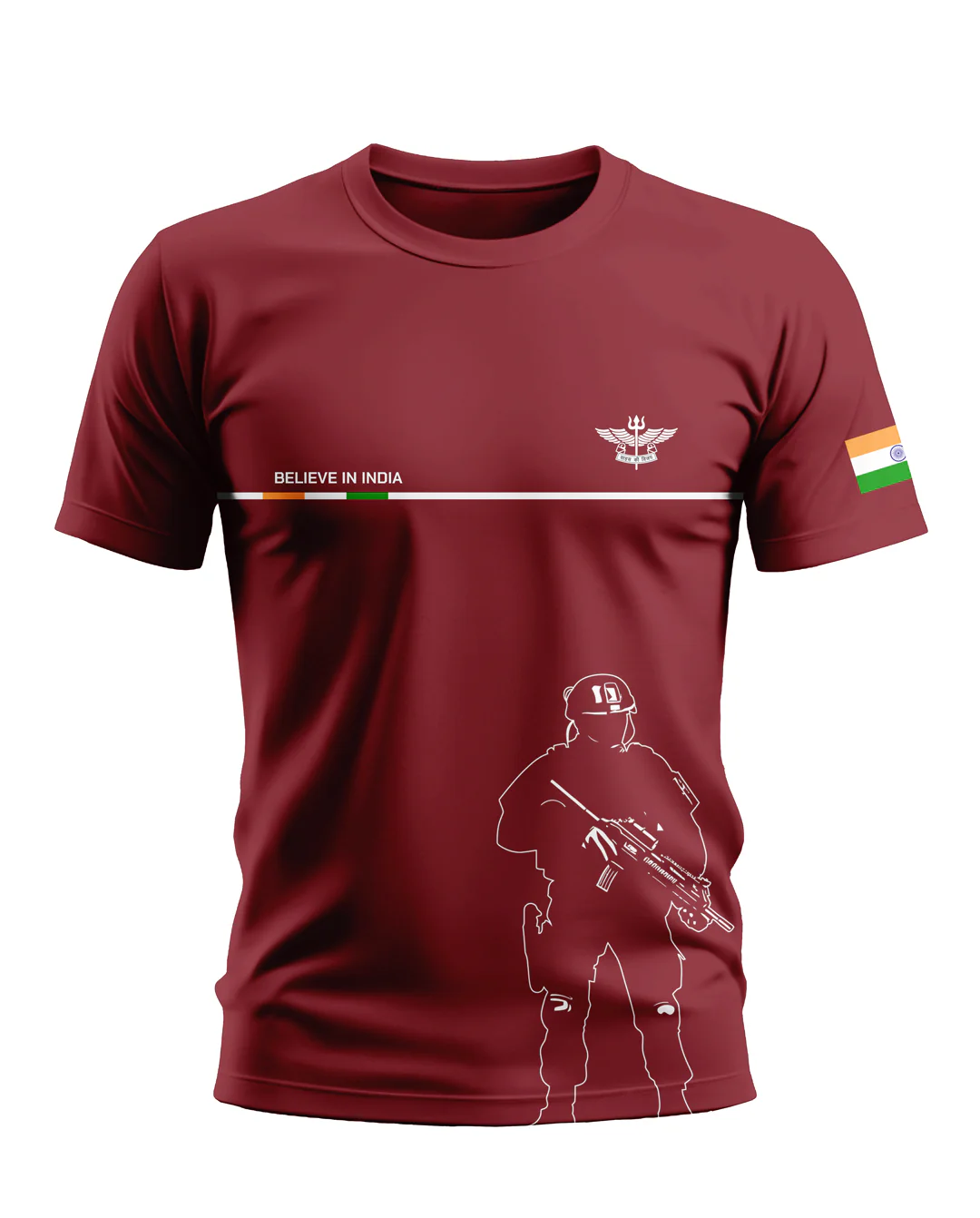 Believe In India Style Soft Cotton T-shirt - Image 7