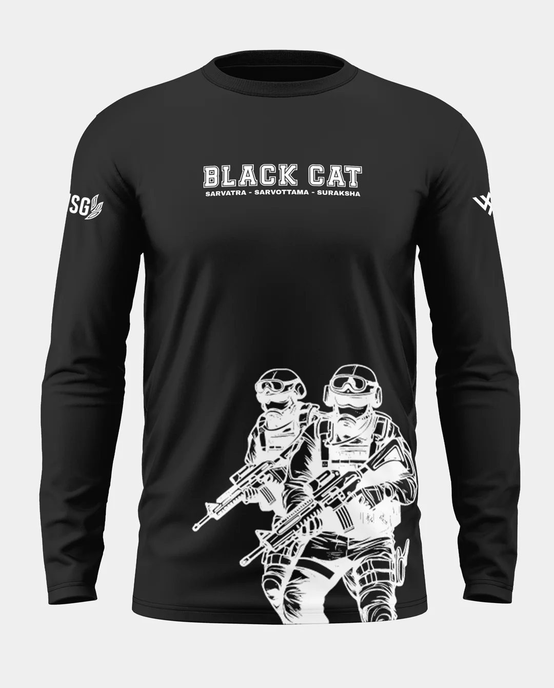 Black Cat Cotton Full Sleeve T-shirt - Image 2