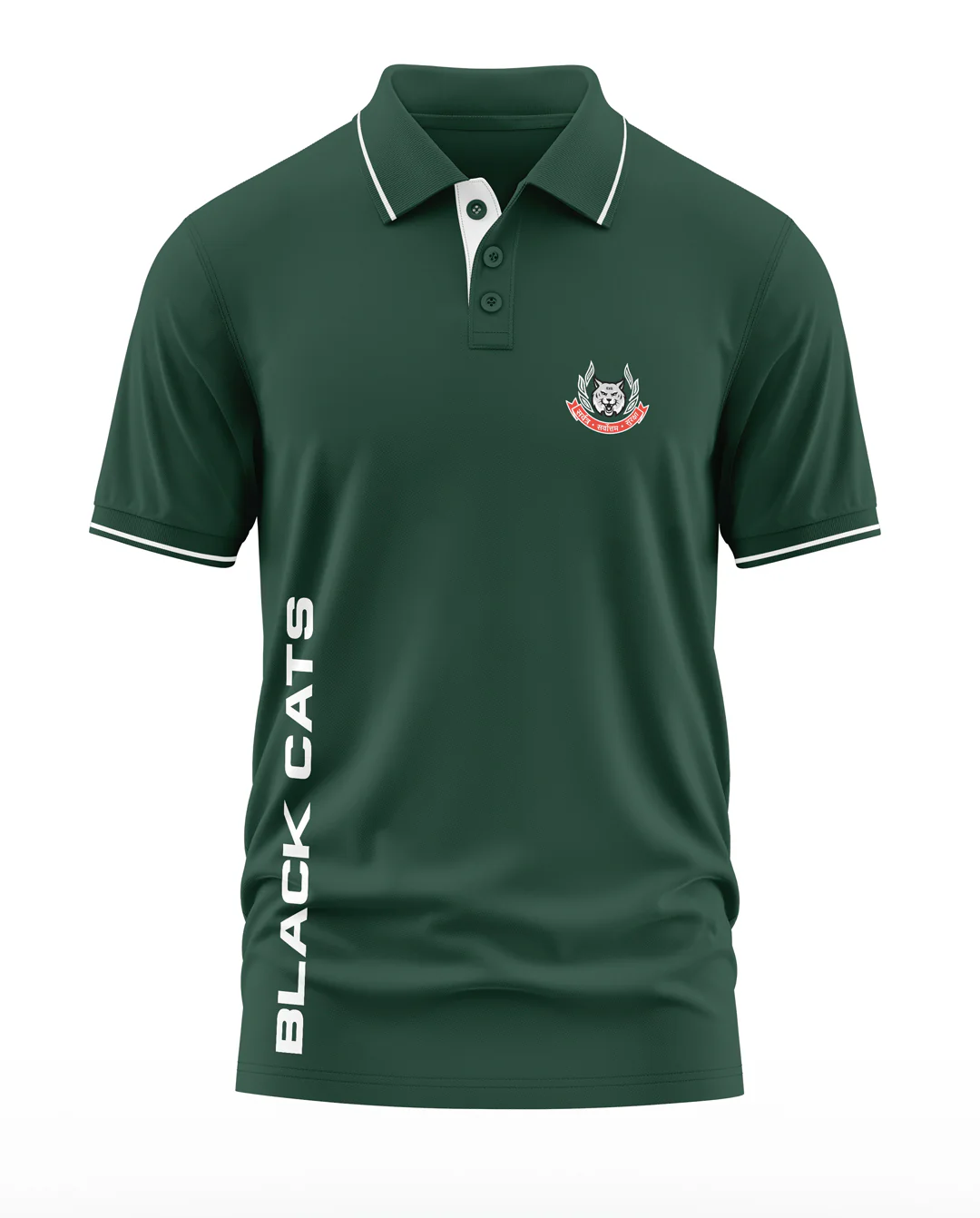Black Cats Polo Collar T-Shirt - Image 2