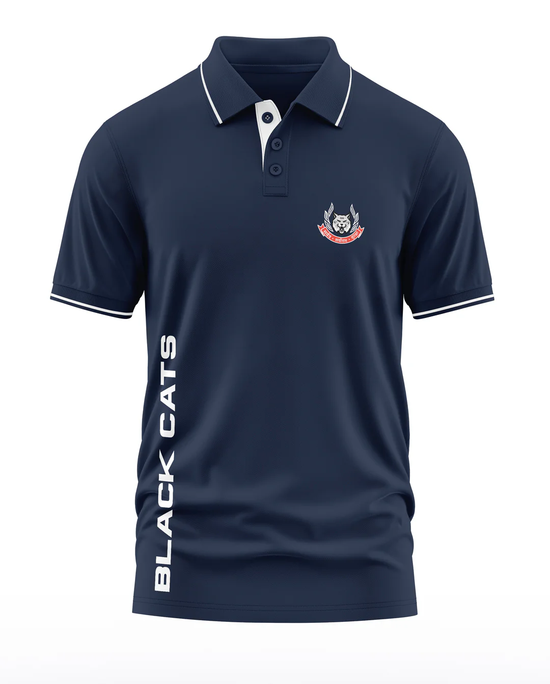 Black Cats Polo Collar T-Shirt - Image 3
