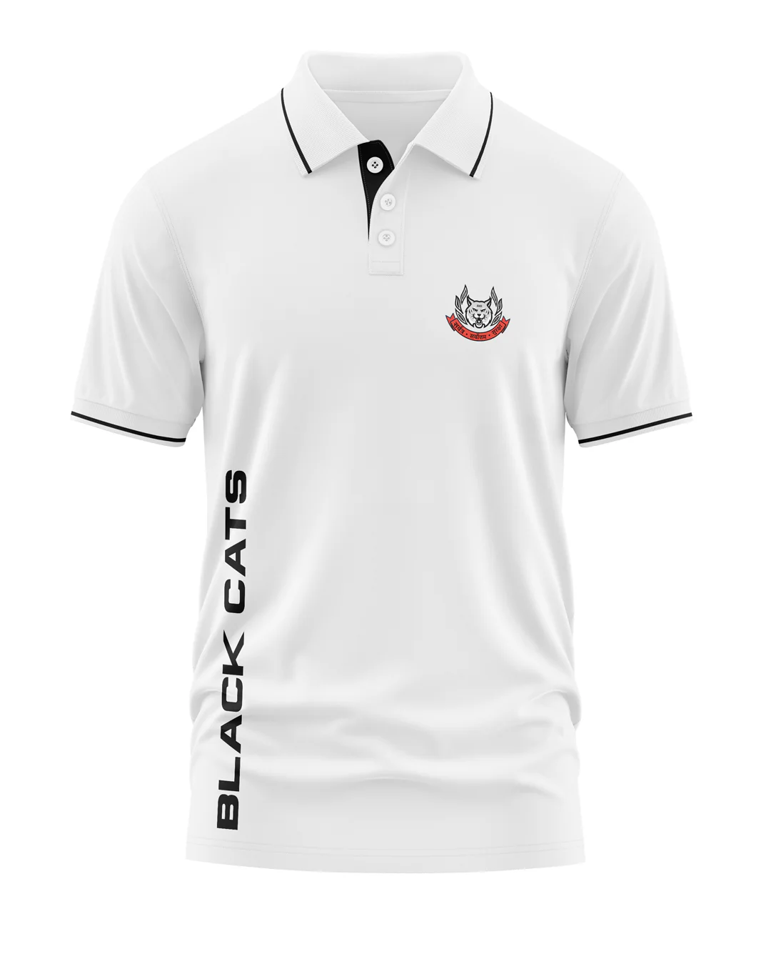 Black Cats Polo Collar T-Shirt - Image 4