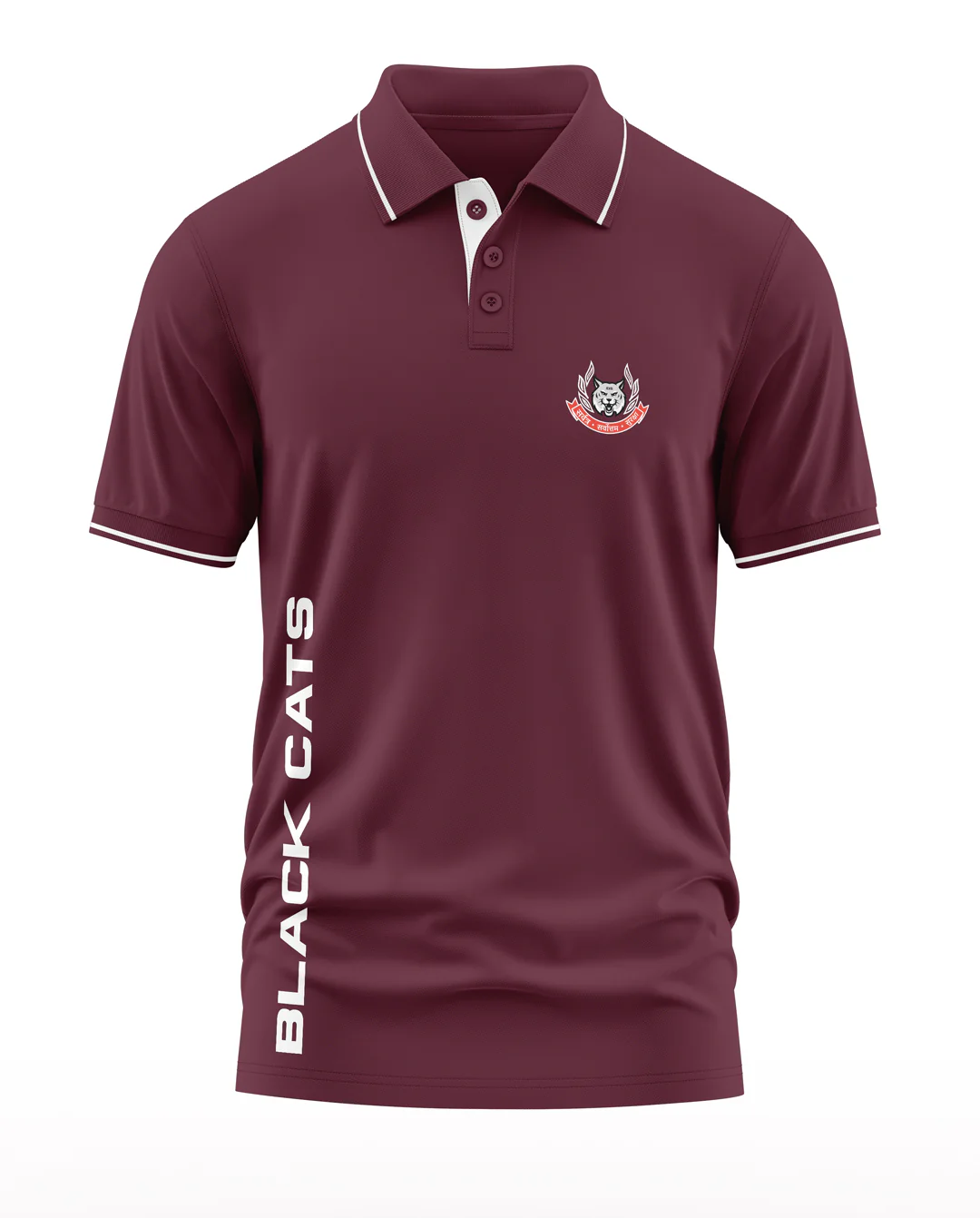 Black Cats Polo Collar T-Shirt - Image 5