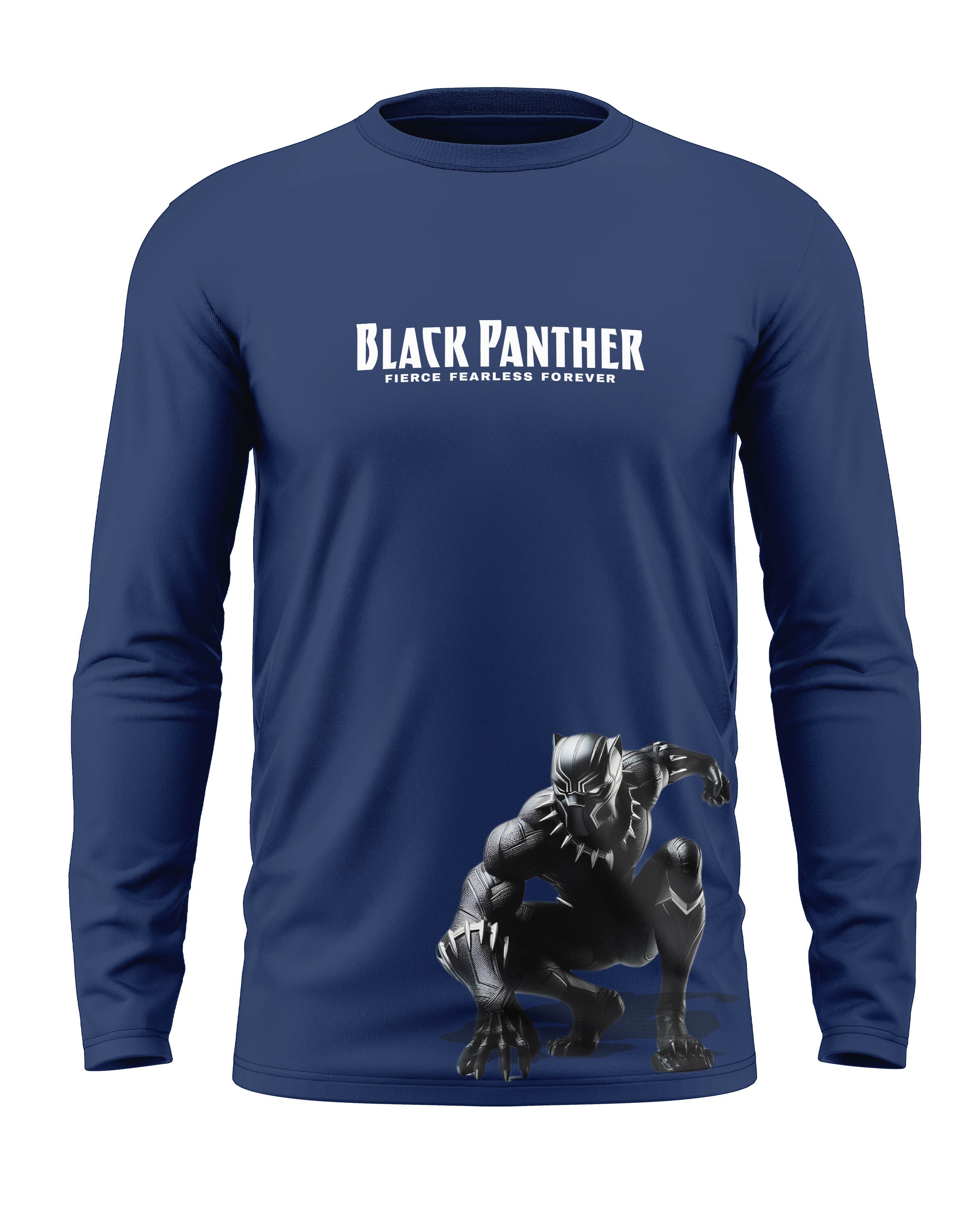 Black Panther Fierce Fearless Cotton Full Sleeve T-shirt - Image 4
