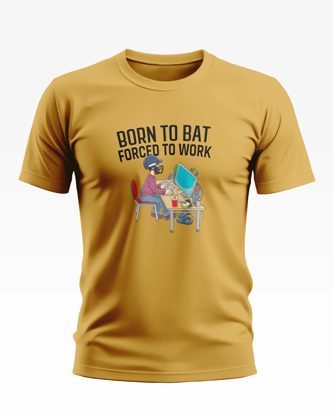 Born To Bat Soft Cotton T-shirt - Image 5