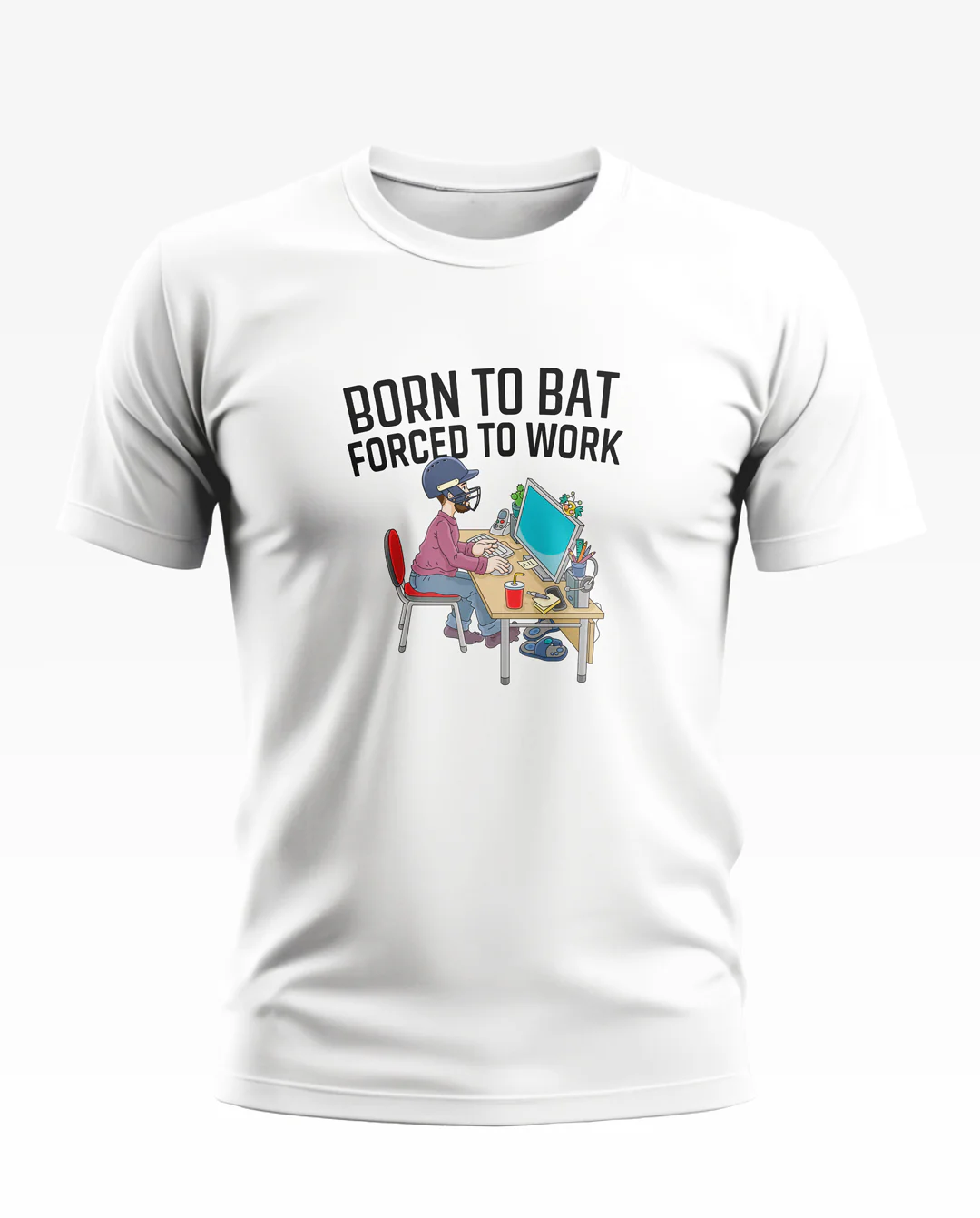 Born To Bat Soft Cotton T-shirt - Image 6
