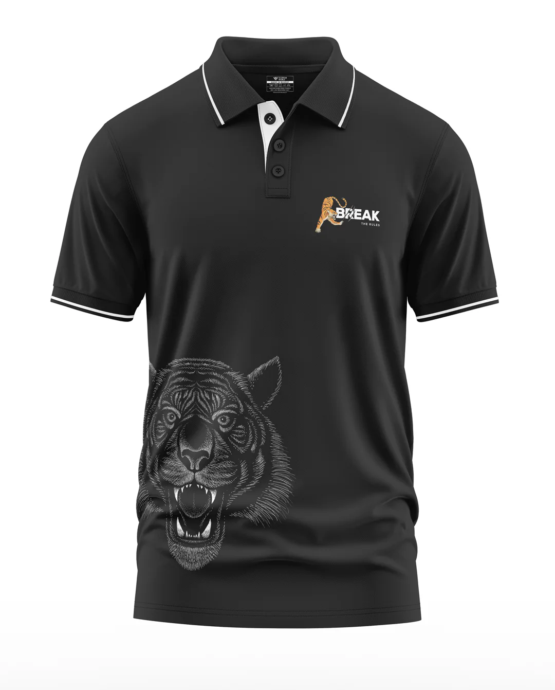 Break The Rules Polo Collar T-Shirt - Image 2