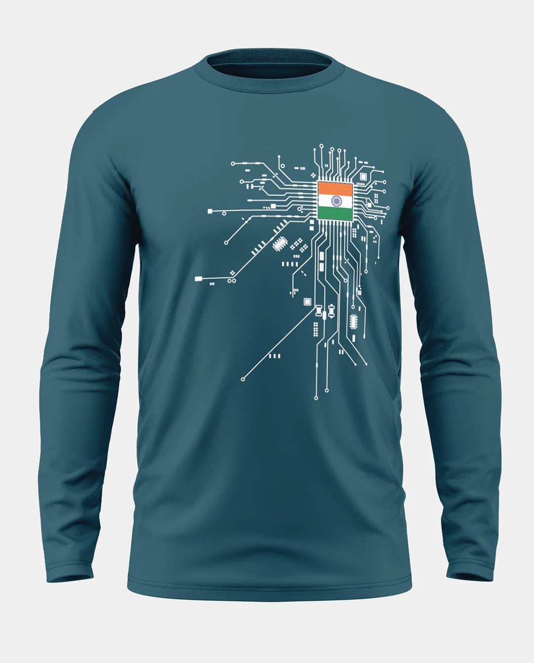 Circuit Diagram Cotton Full Sleeve T-shirt - Image 3