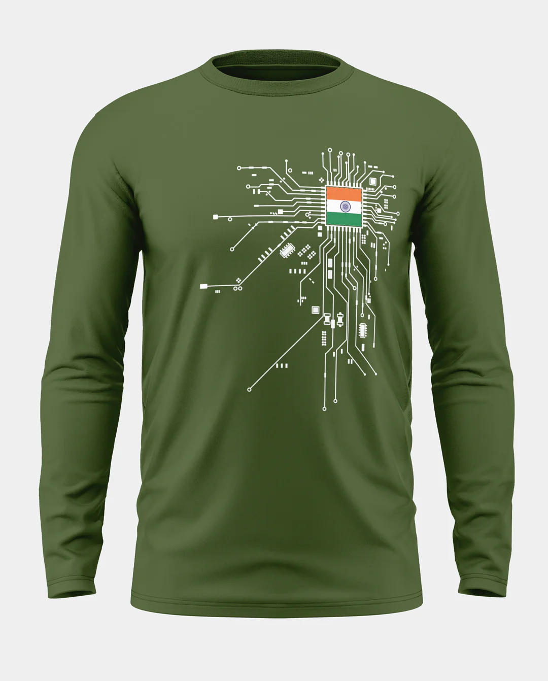 Circuit Diagram Cotton Full Sleeve T-shirt - Image 4