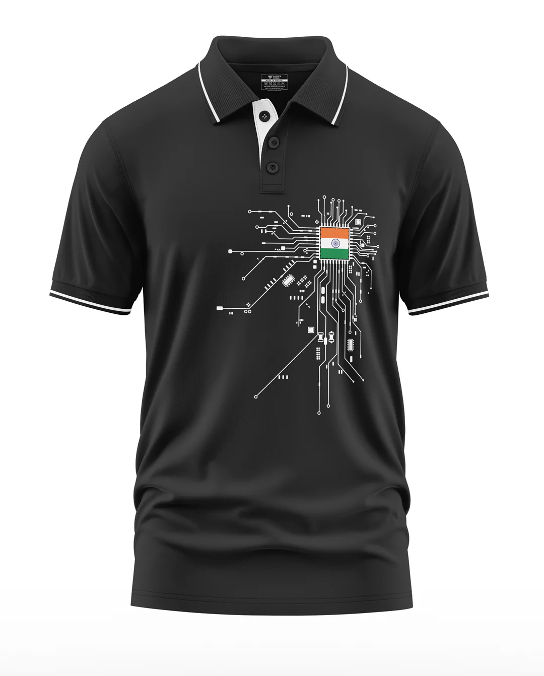 Circuit Diagram Polo Collar T-Shirt - Image 2