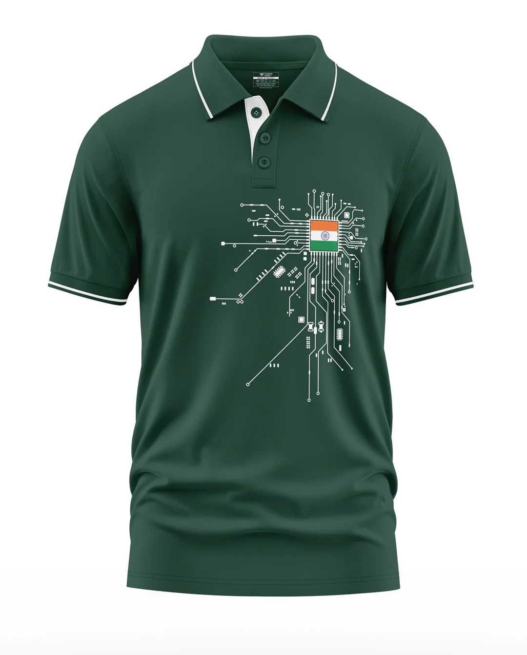 Circuit Diagram Polo Collar T-Shirt - Image 3