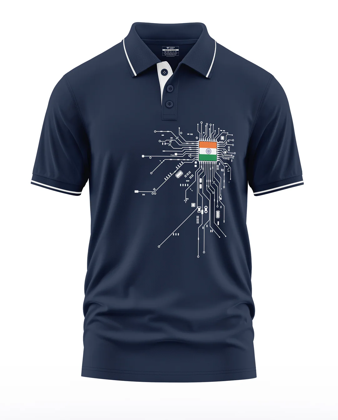 Circuit Diagram Polo Collar T-Shirt - Image 4