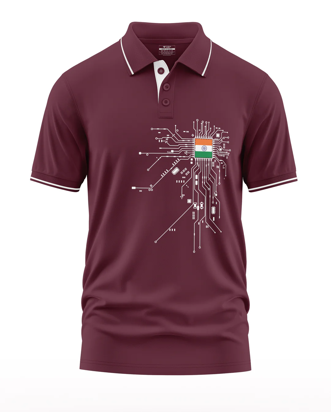 Circuit Diagram Polo Collar T-Shirt - Image 5
