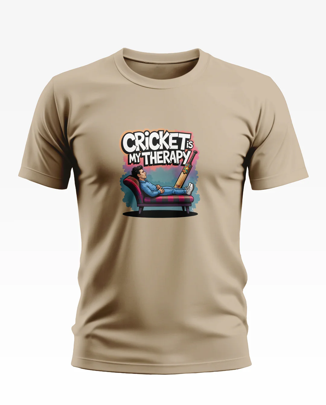 Cricket is My Therapy Soft Cotton T-shirt - Image 5
