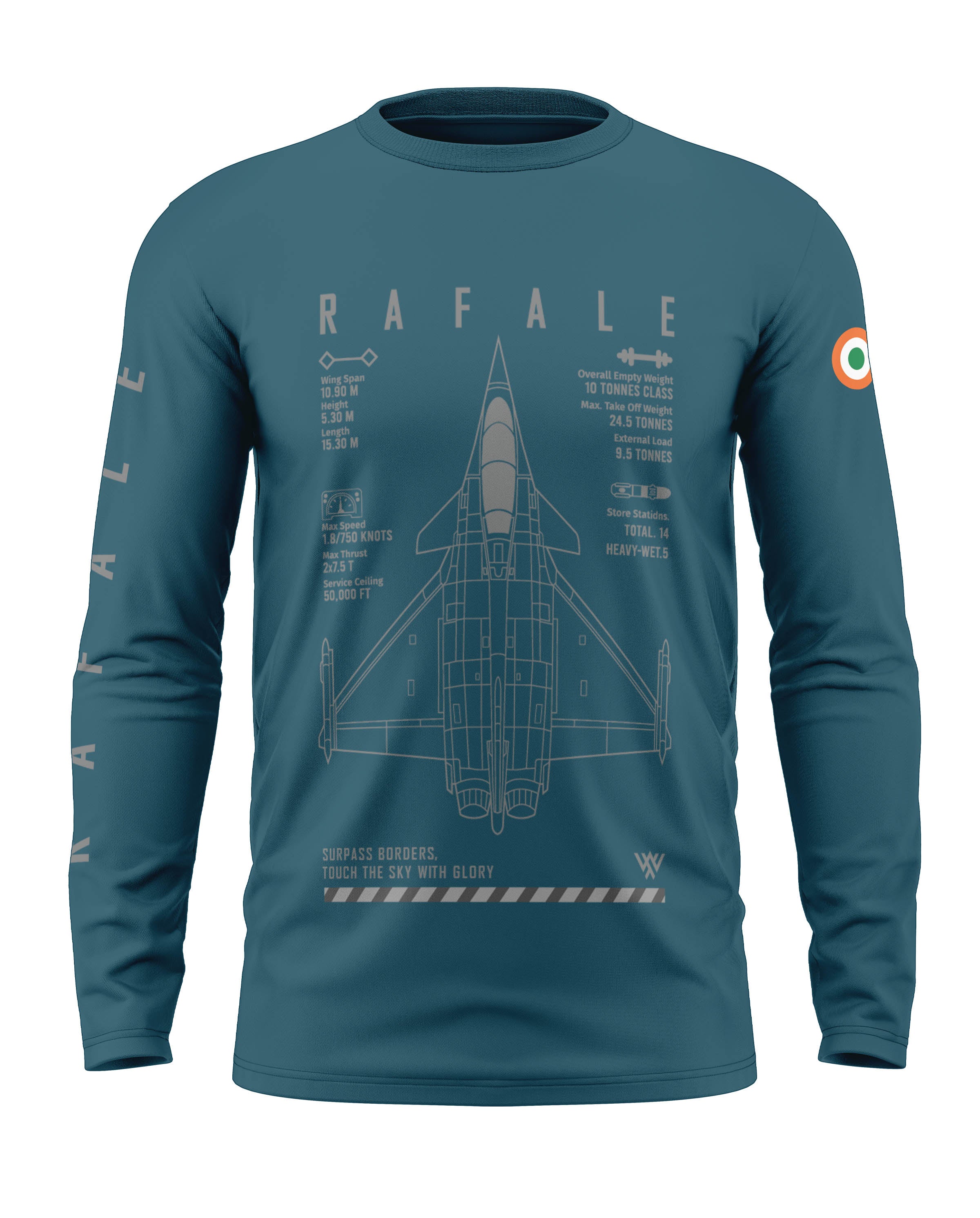 Dassault Rafale Cotton Full Sleeve T-shirt - Image 3