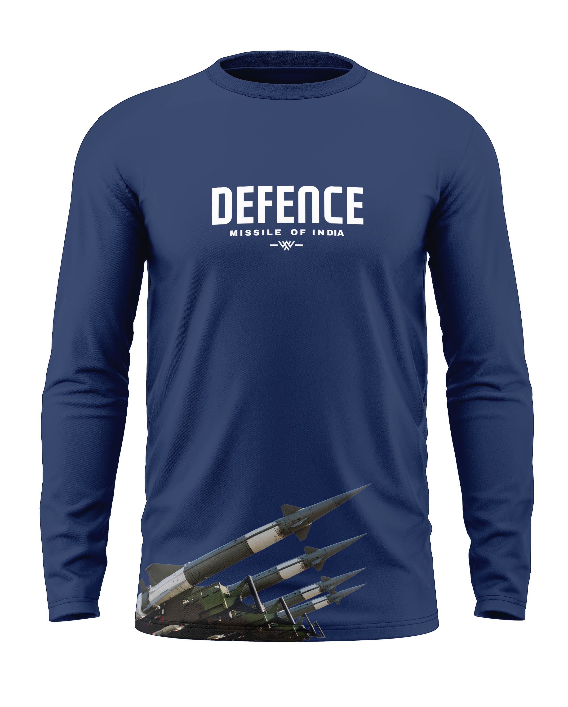 Defence Missile Of India Cotton Full Sleeve T-shirt - Image 4