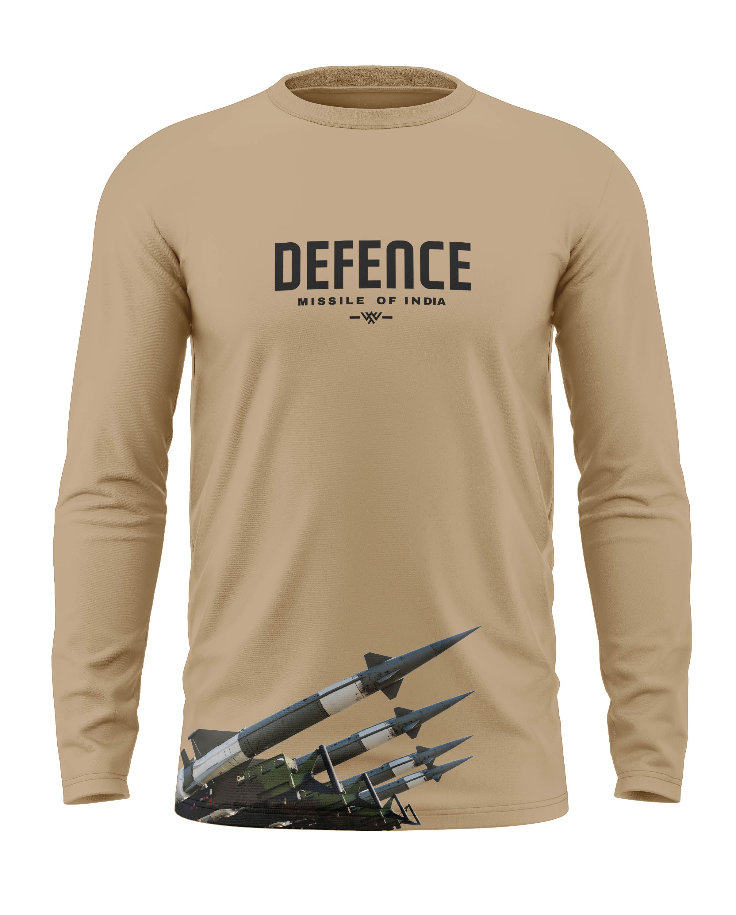 Defence Missile Of India Cotton Full Sleeve T-shirt - Image 5