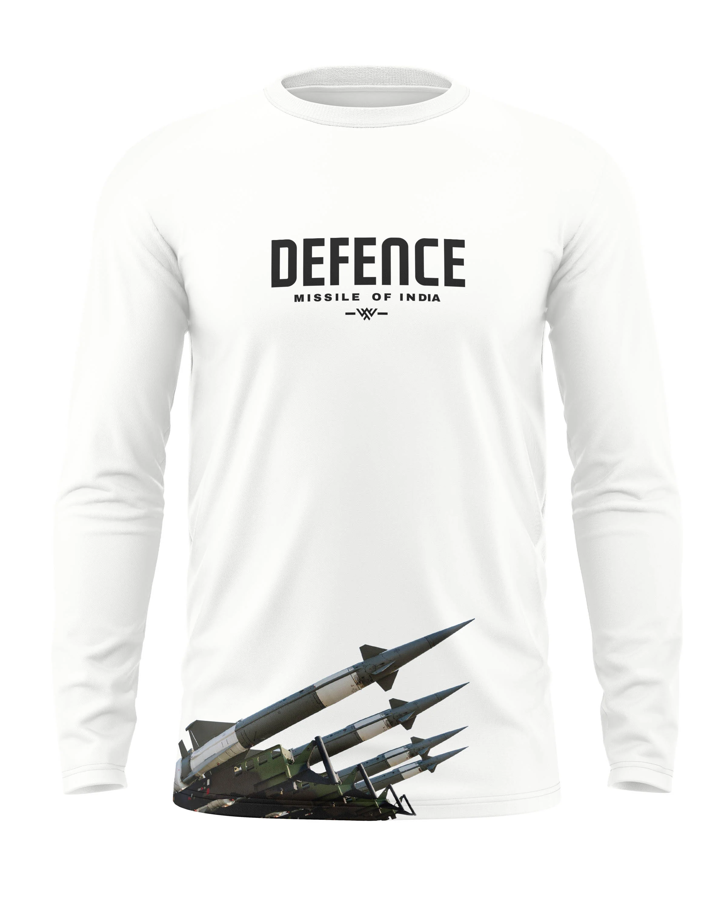 Defence Missile Of India Cotton Full Sleeve T-shirt - Image 6