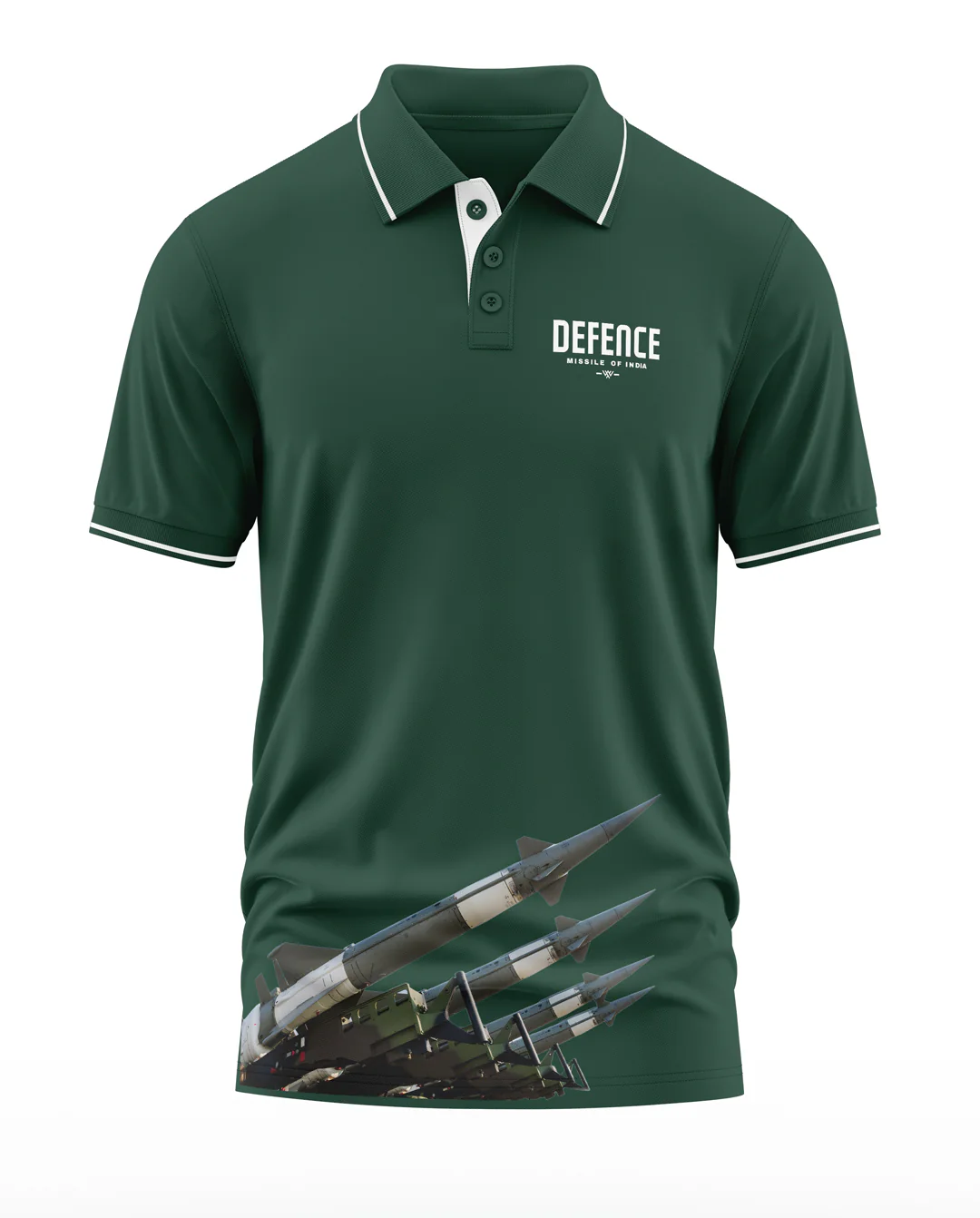 Defence Missile of India Polo Collar T-Shirt - Image 2