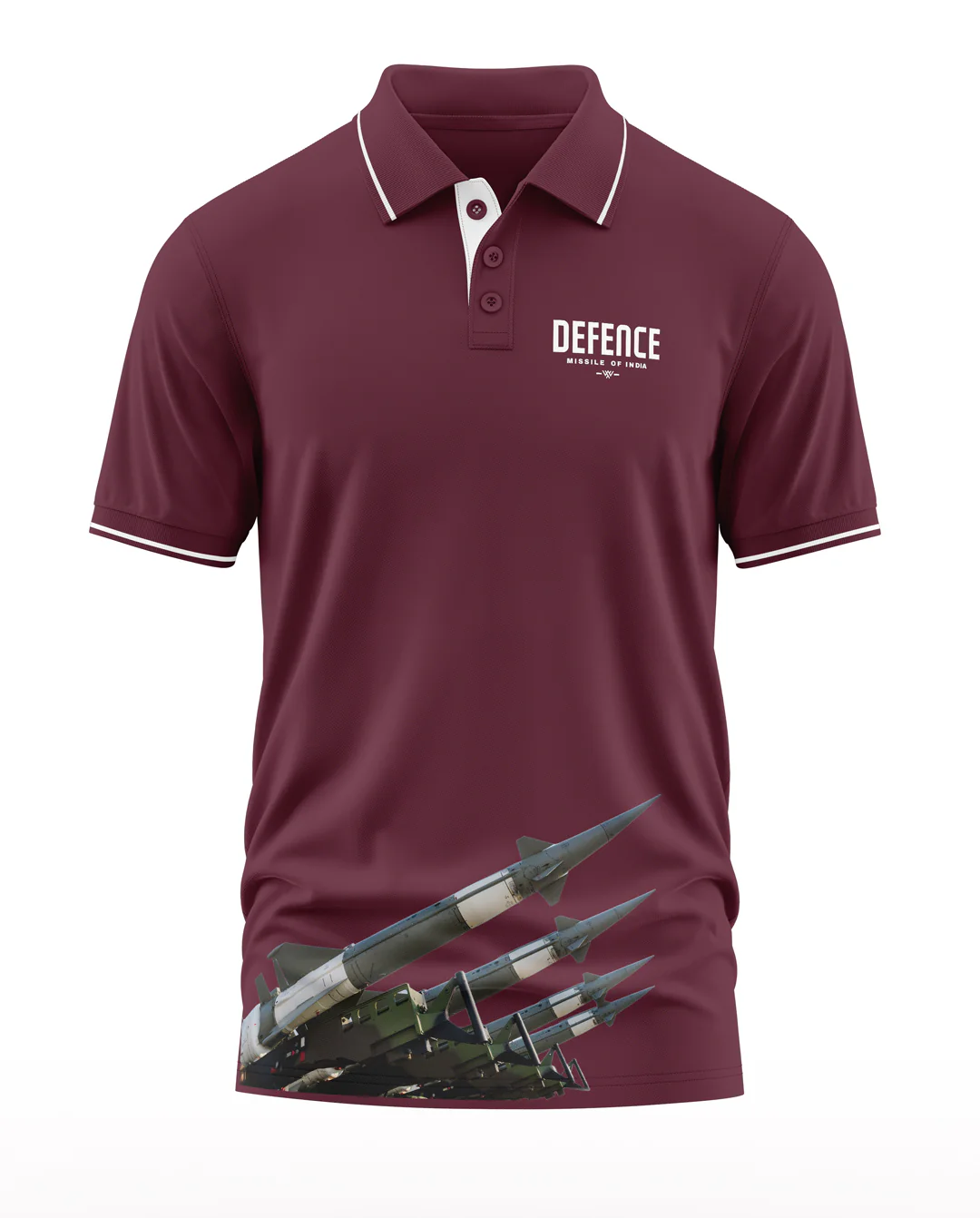 Defence Missile of India Polo Collar T-Shirt - Image 5