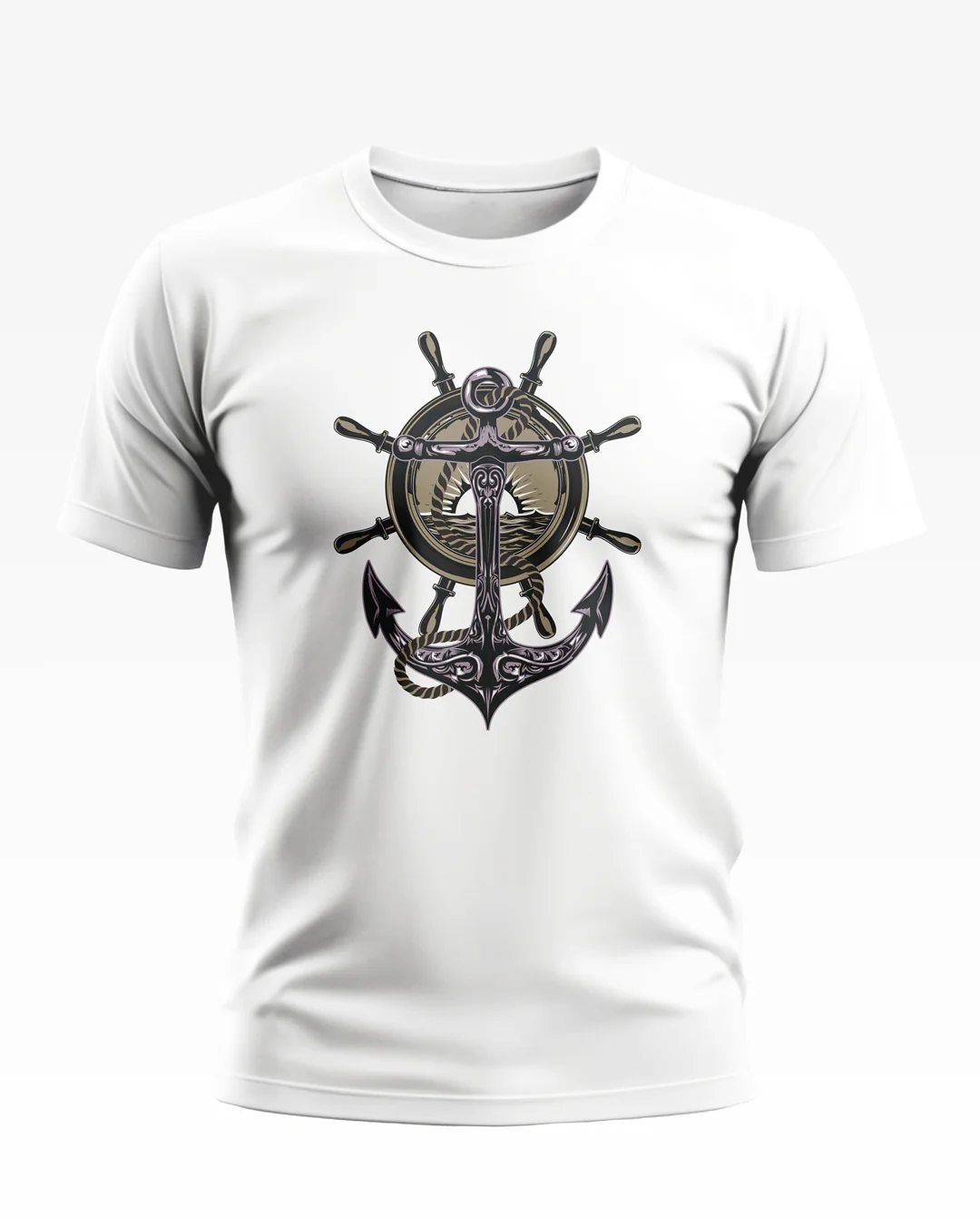Designer Anchor Style Soft Cotton T-shirt - Image 5