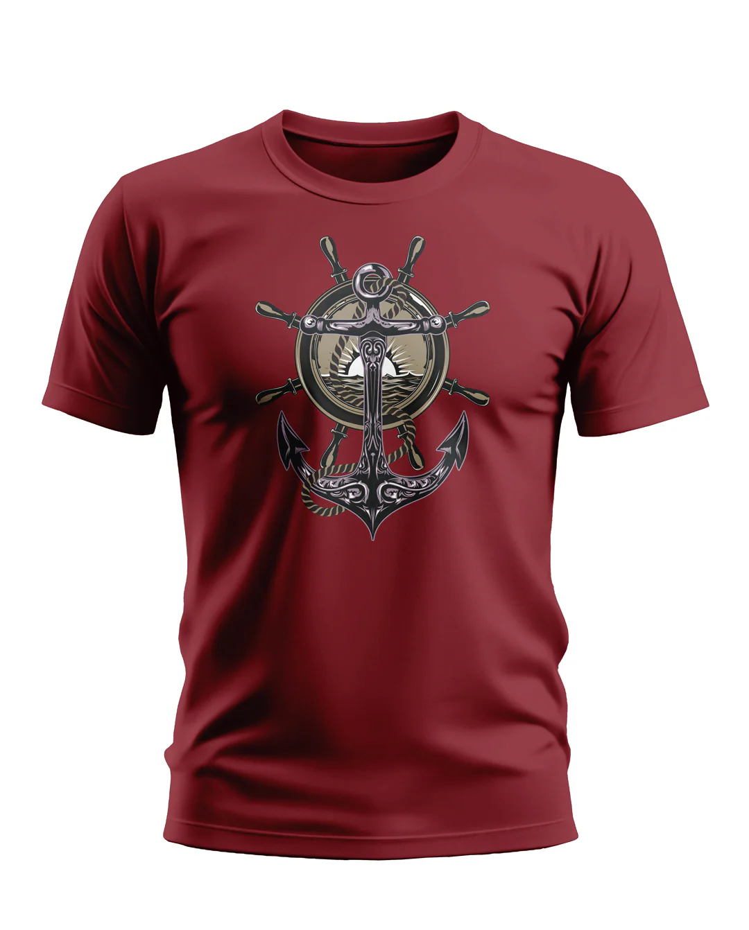 Designer Anchor Style Soft Cotton T-shirt - Image 6