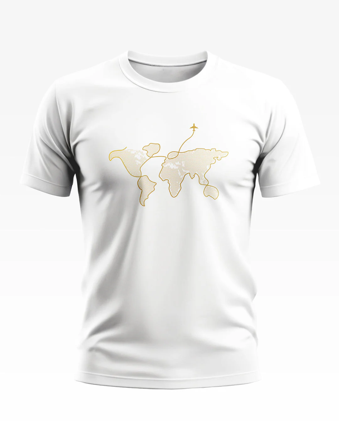 Dotted World Map Soft Cotton T-shirt - Image 4