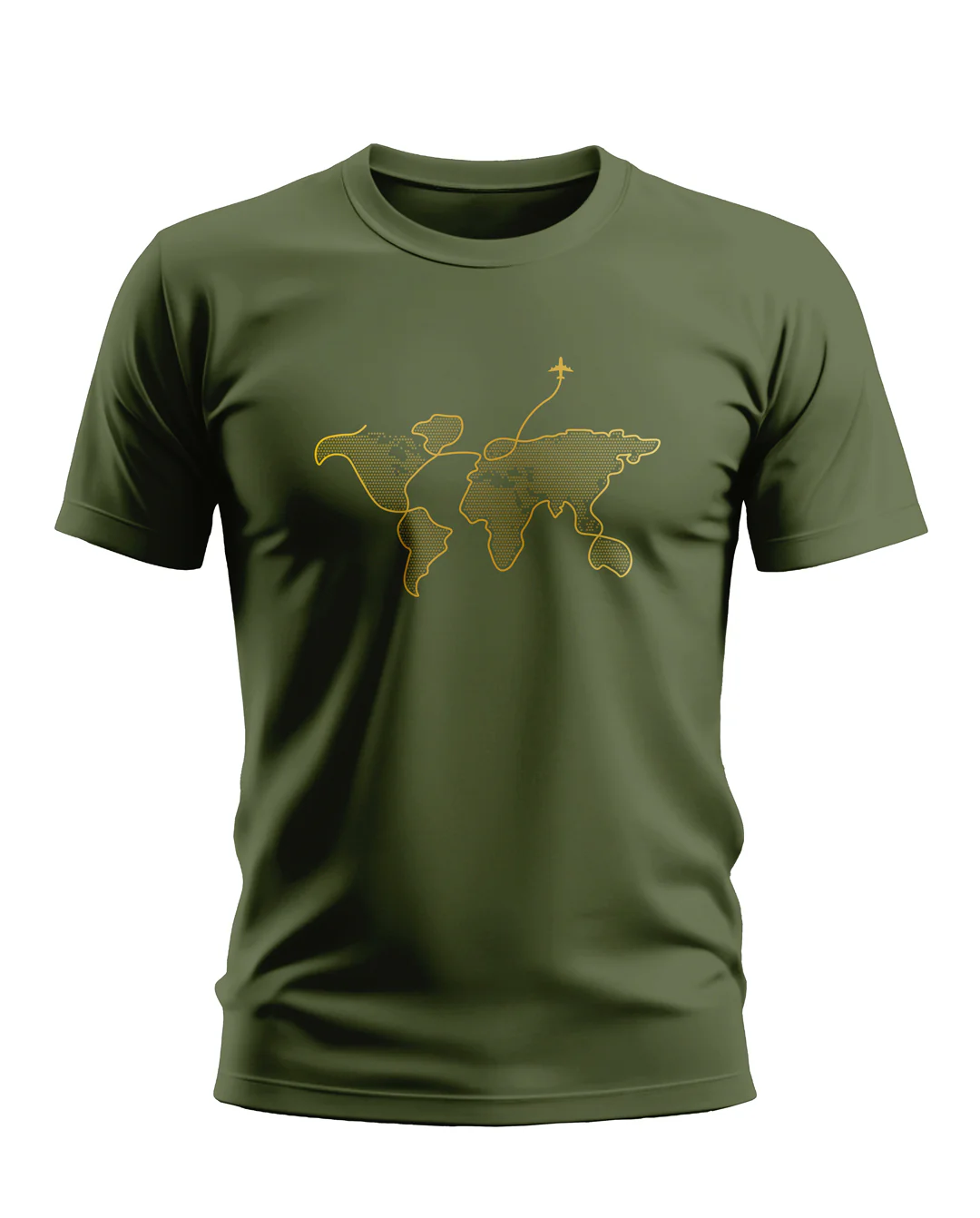 Dotted World Map Soft Cotton T-shirt - Image 8