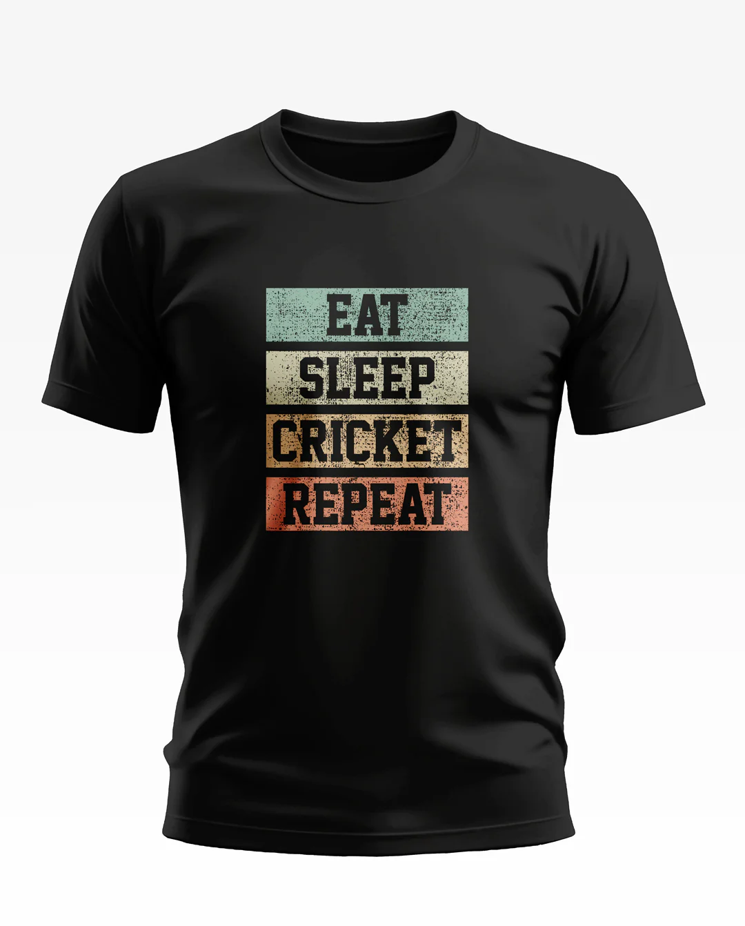 Eat Sleep Cricket Repeat Designer Soft Cotton T-shirt