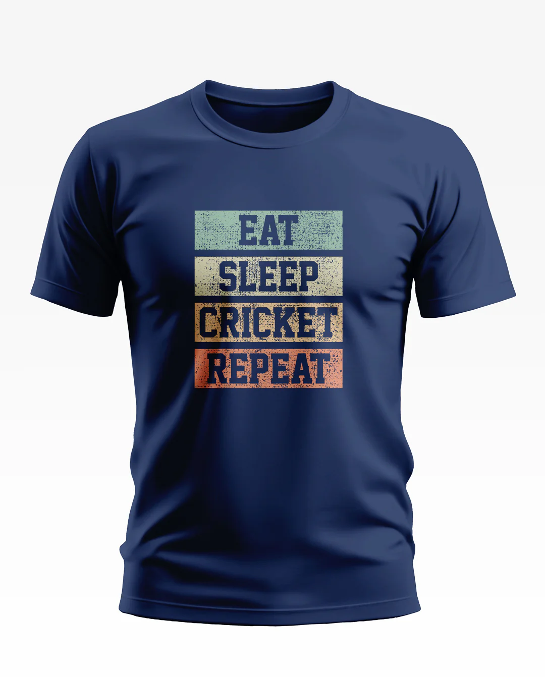 Eat Sleep Cricket Repeat Designer Soft Cotton T-shirt - Image 4