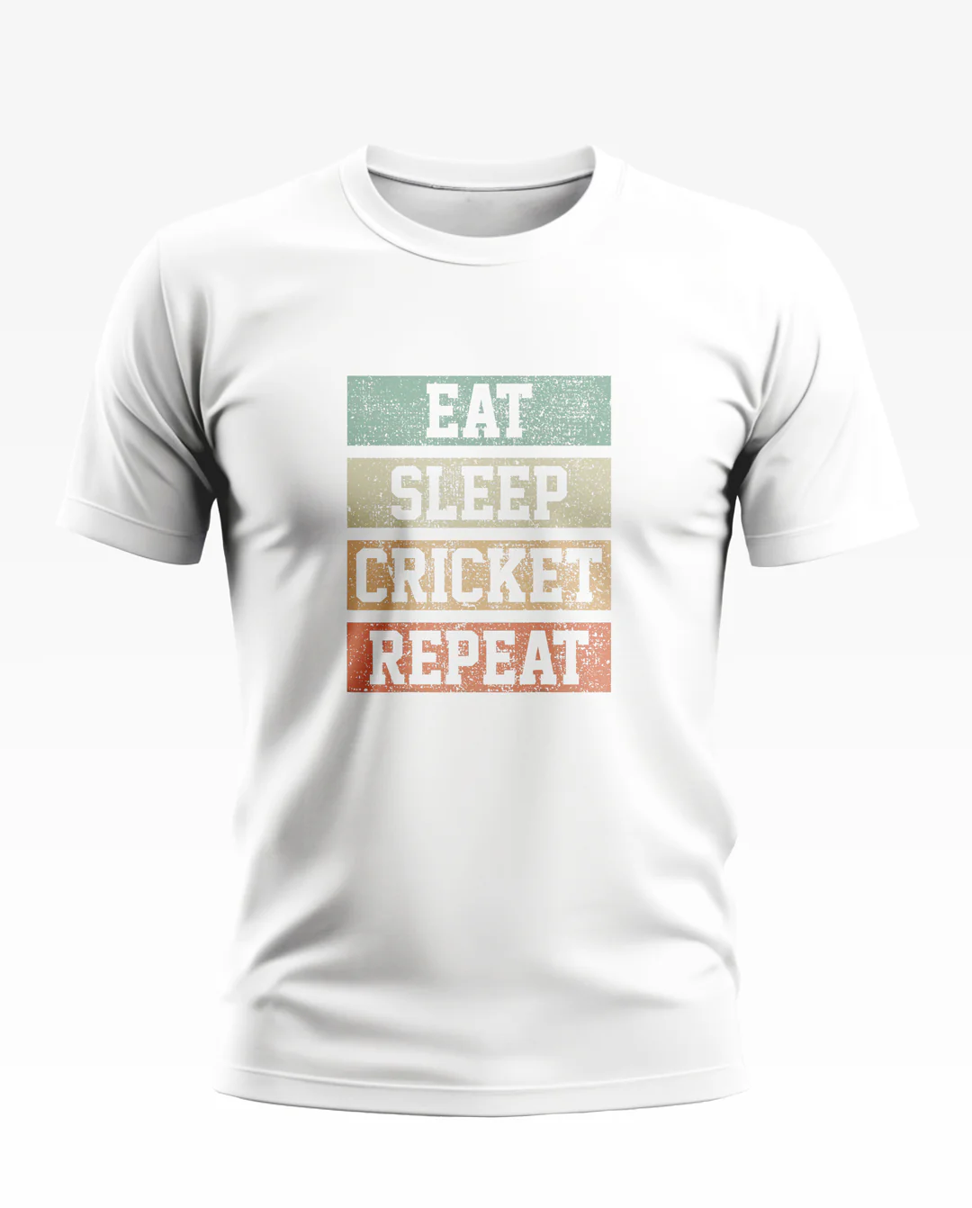 Eat Sleep Cricket Repeat Designer Soft Cotton T-shirt - Image 5