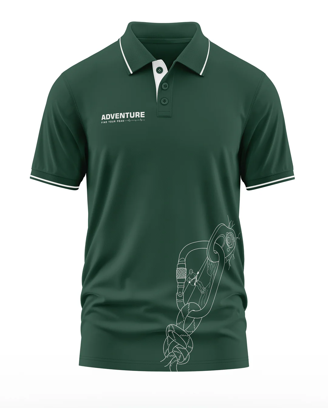Find Your Peak Polo Collar T-Shirt - Image 2