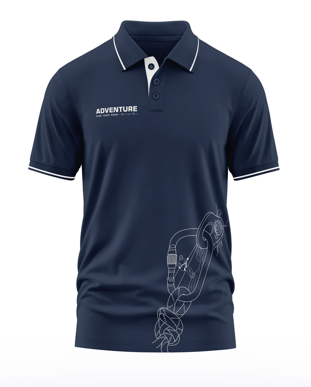 Find Your Peak Polo Collar T-Shirt - Image 3