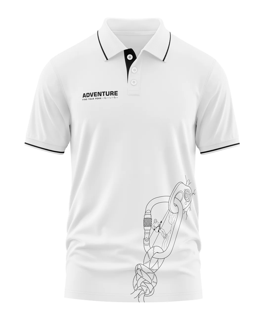 Find Your Peak Polo Collar T-Shirt - Image 4