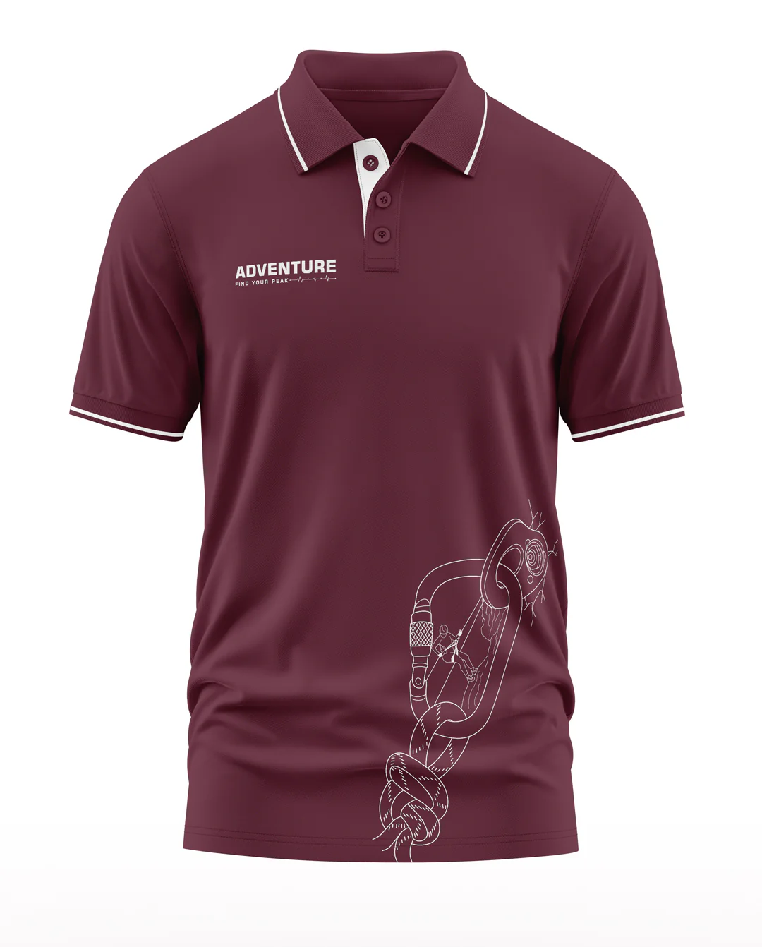 Find Your Peak Polo Collar T-Shirt - Image 5